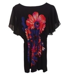Body Central Black Floral Mini